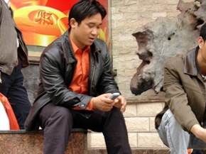 Man on Mobile in China