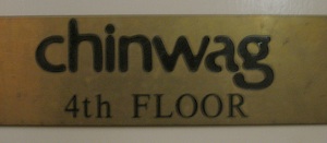 Chinwag Door Sign