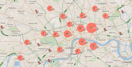 Duedil London Startup Map
