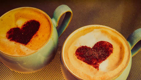Love hearts = social/ coffee = buzz by  Bev Goodwin