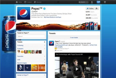 Twitter Brand Page: Pepsi Co